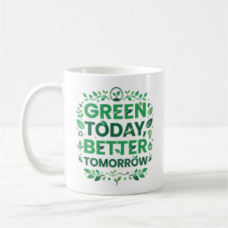 Rädda Planeten Håll Den Grön Kaffemugg