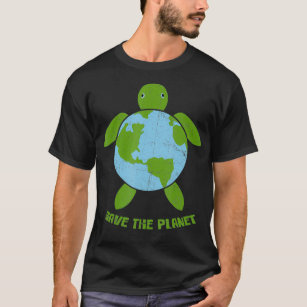 Rädda planeten miljödagsmat - turturtursköldpadda  t shirt