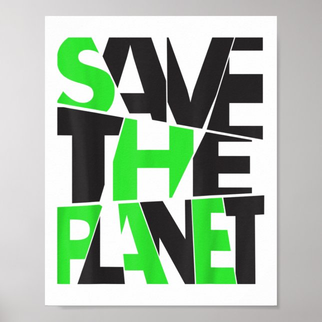Rädda planeten _ miljöskydd _ Klima Poster (Framsidan)