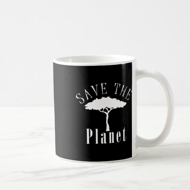 Rädda planeten miljöskyddsdagen kaffemugg (Höger)