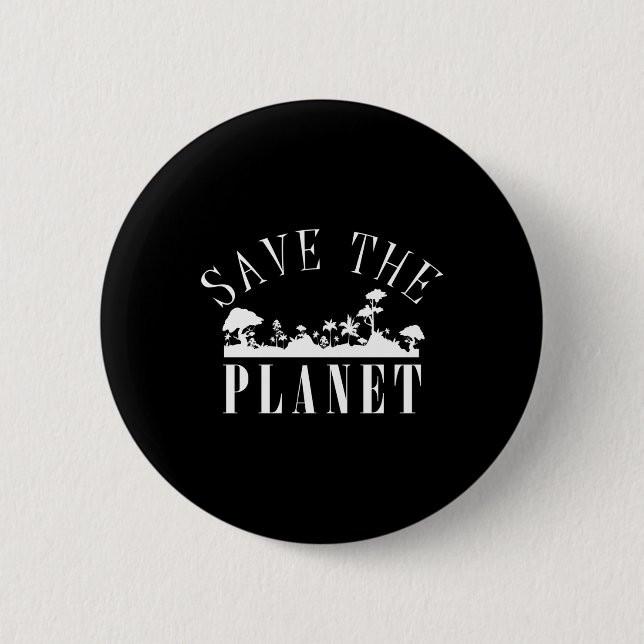 Rädda planeten miljöskyddsdagen knapp (Framsida)
