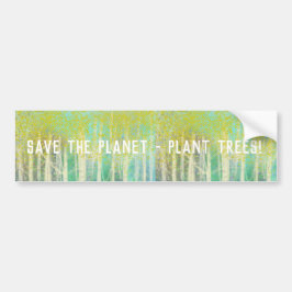 rädda planeten Plant Träd Bumper Sticker Bildekal