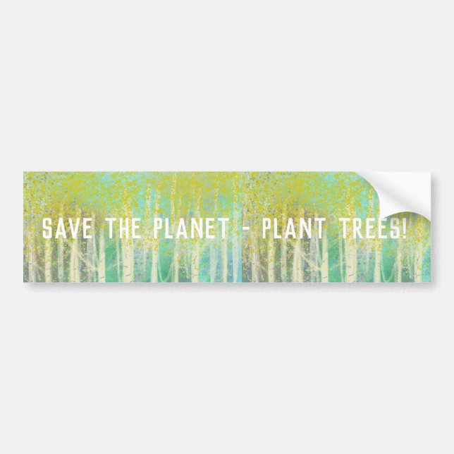 rädda planeten Plant Träd Bumper Sticker Bildekal (Framsidan)