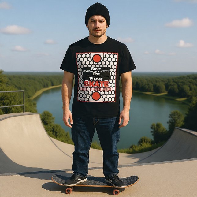 Rädda planeten Skateboard T Shirt (Skapare uppladdad)