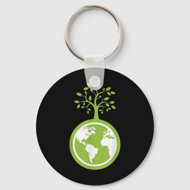 Rädda planeten - Spara Earth Environmental Pro Nyckelring (Framsida)