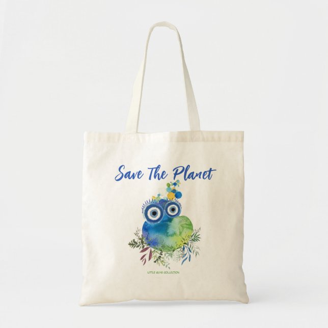 Rädda planeten Tote Bag Tygkasse (Framsidan)