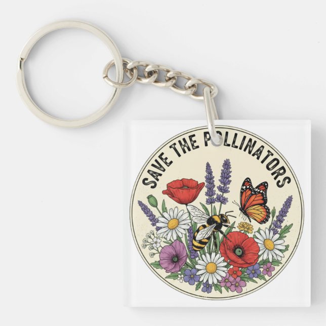 Rädda pollinatören med bin, fjärilar & blommor (Framsidan)