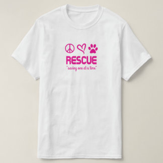 Rädda "Räddar en i taget" (rosa) T-shirt