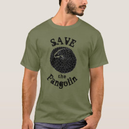 Rädda Skalpangen Hotad Vildliv Monokrom T Shirt