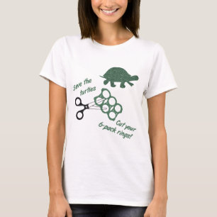 Rädda Sköldpaddorna Klipp Sexpackringar T Shirt