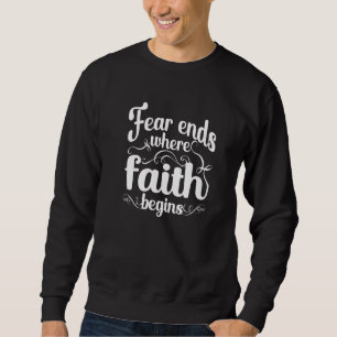 Rädda slut Faith Begins Scripture Religion katolik Lång Ärmad Tröja