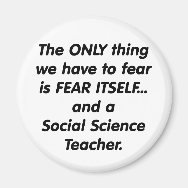 Rädda Social Science Teacher Magnet (Framsidan)