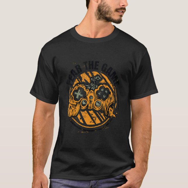 Rädda spelkonsten i spelet Pumkin Halloween T Shirt (Framsida)