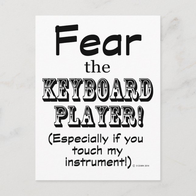 Rädda Tangentbord Player Vykort (Framsida)