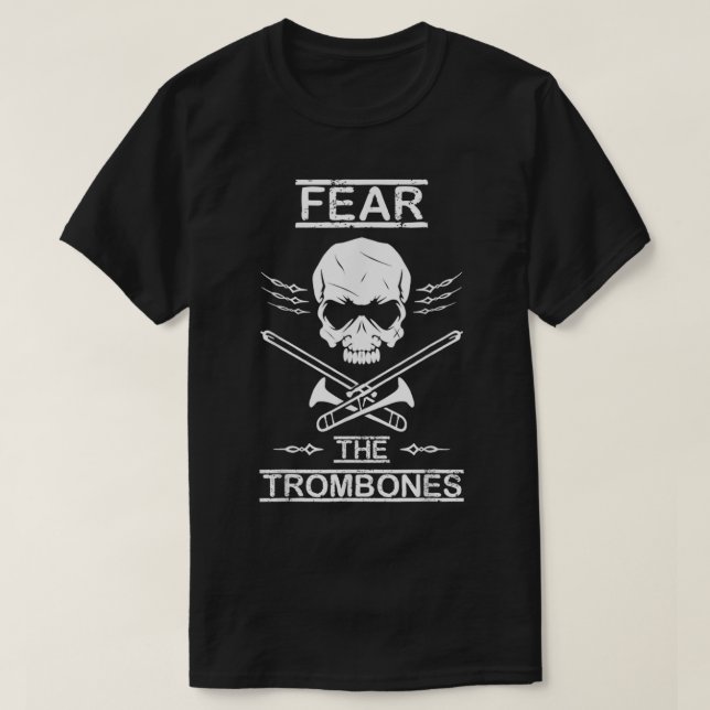 Rädda Trombone Shirt Marching Band Gift T (Design framsida)