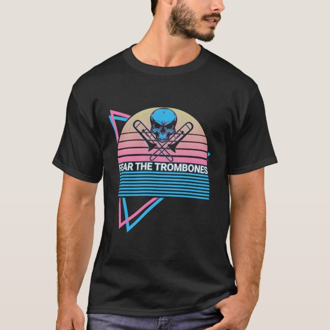 Rädda Trombone Trombonist Instrut T Shirt (Framsida)