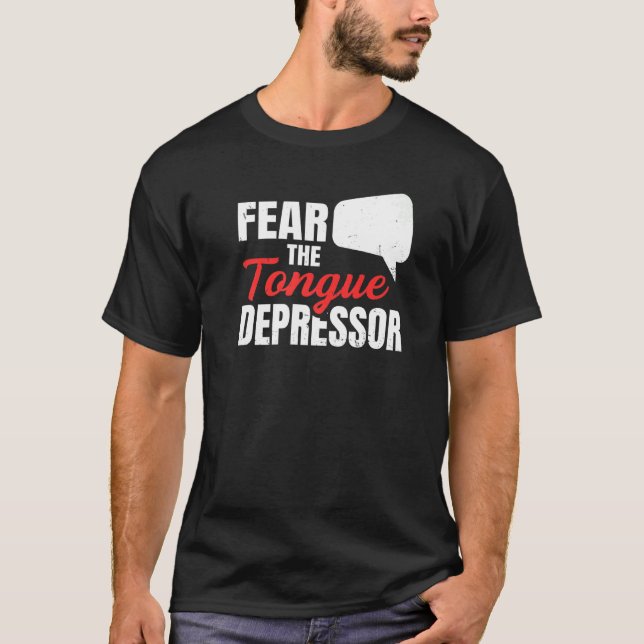 Rädda Tunga-depressorn för en slP-lärare T Shirt (Framsida)