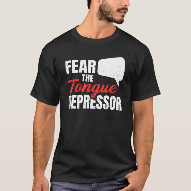 Rädda Tunga-depressorn för en slP-lärare T Shirt (Framsida)