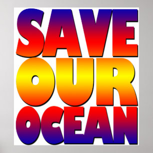 Rädda Vår Ocean Poster