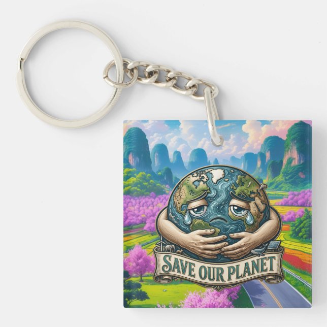 Rädda Vår Planet Gråtande Jord Ekologisk Medvetenh (Framsidan)