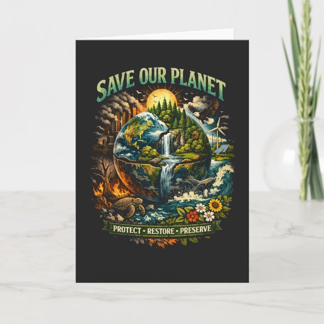 Rädda Vår Planet Helgkort (Framsida)