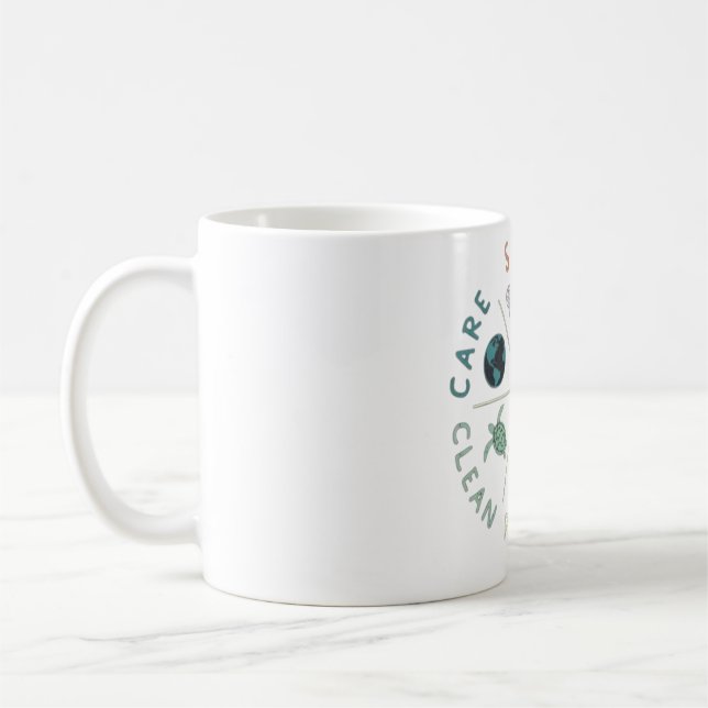 🌎💚 Rädda Vår Planet 🌿 Kaffemugg (Vänster)