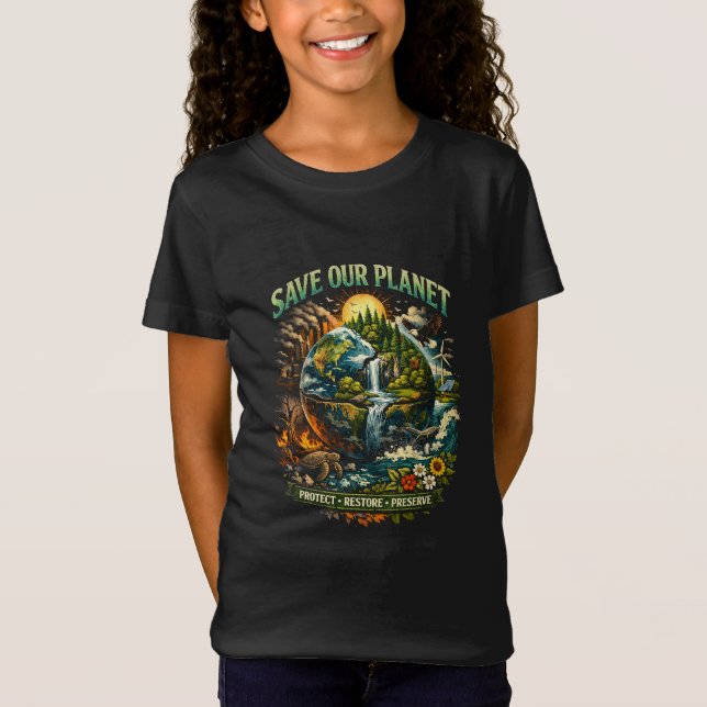 Rädda Vår Planet T Shirt (Framsida)