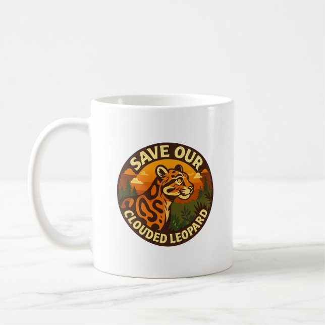 Rädda vår trädleopard – Vild trädleopard Kaffemugg (Vänster)
