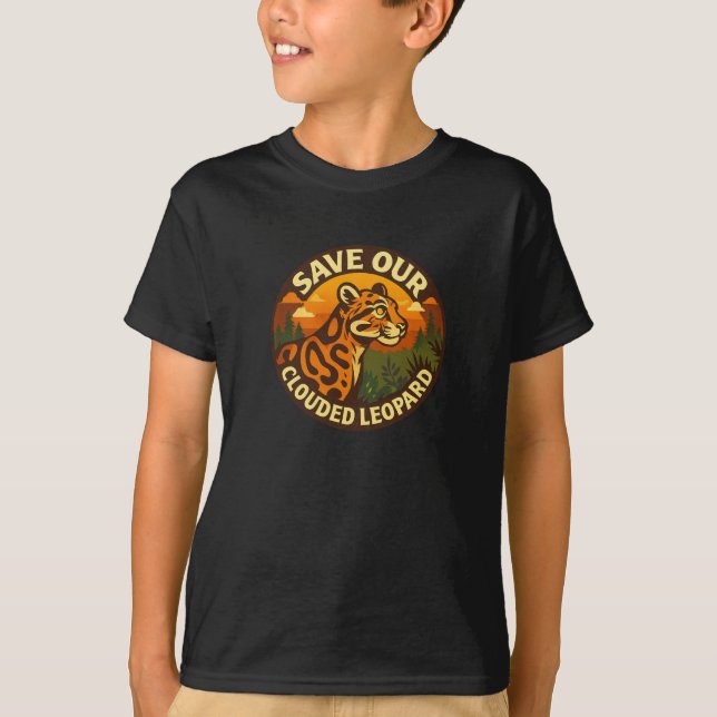 Rädda vår Trädleopard – Vild Trädleopard T Shirt (Framsida)