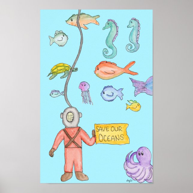 Rädda Våra Hav Poster (Framsidan)