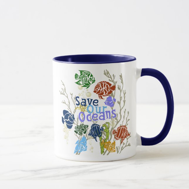 Rädda Våra Havs Marin Korallrev Kaffe Kopp (Höger)