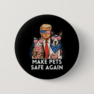 Rädda Våra Husdjur Röst På Trump Trump Vance Valet Knapp