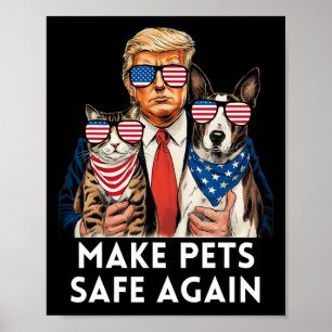 Rädda Våra Husdjur Röst På Trump Trump Vance Valet Poster