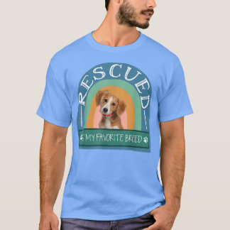 Räddad är min favoritparad adoptera Hund Pet T Shirt