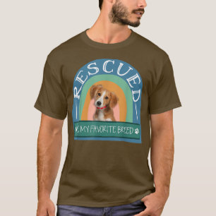 Räddad är min favoritparad adoptera Hund Pet T Shirt