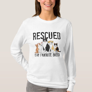 Räddad är min favoritras adoptera inte Hund T Shirt