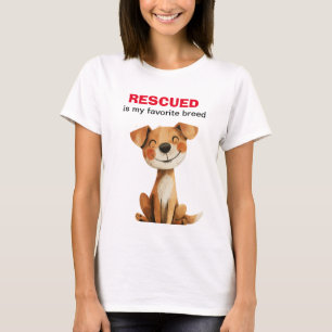 Räddad är min favoritras hund design t shirt