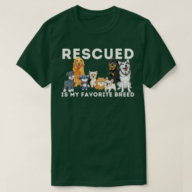 Räddad är min favoritras Rädda djuren T Shirt (Design framsida)