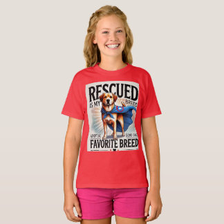 "Räddad är min favoritras - superhjälte Shelter T Shirt