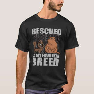 Räddad är min favoritstam för raser Djurskydd V T Shirt