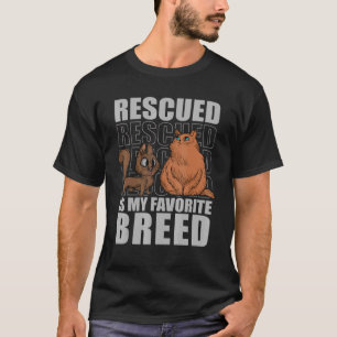 Räddad är min favoritstam för raser Djurskydd V T Shirt