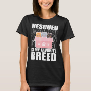 Räddad är min favoritstam för raser Djurskydd V T Shirt