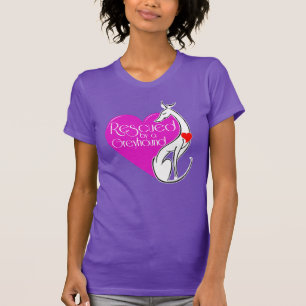 Räddad av Greyhound Hund Art T Shirt