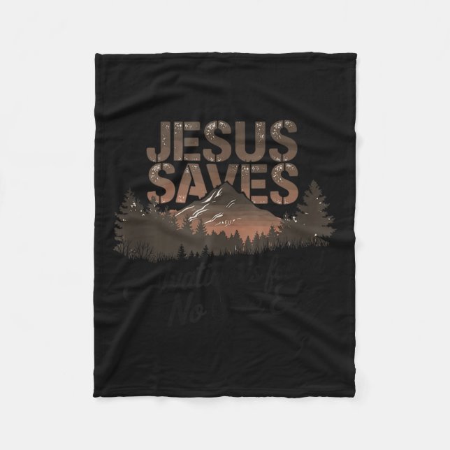 Räddad av Jesus  Fleecefilt (Framsidan)