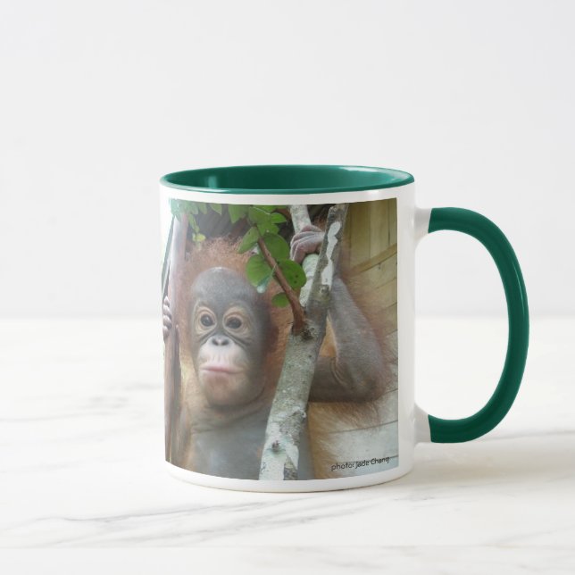 Räddad föräldralös för Orangutanfundament Mugg (Höger)