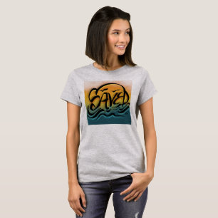 Räddad Gatukonst Airbrush Stil Urban T Shirt