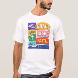 Räddad Genom Nåde Och Tro Kristalldesign T Shirt