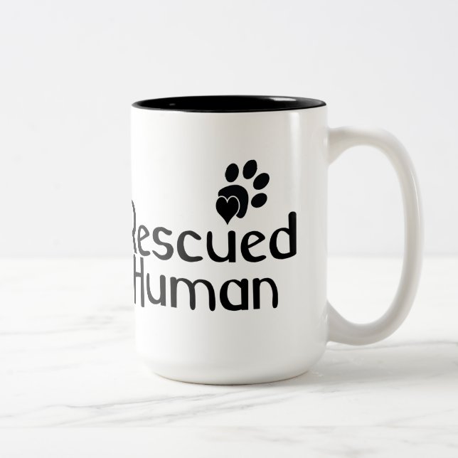 Räddad Hund älskare Två-Tonad Mugg (Höger)