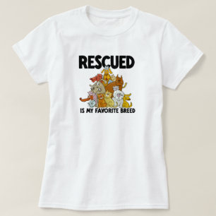 Räddad Hund och katt är min favoritras T Shirt