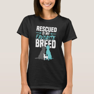 Räddad Hundar Djurs Hund Rädding Animaliska Höger T Shirt